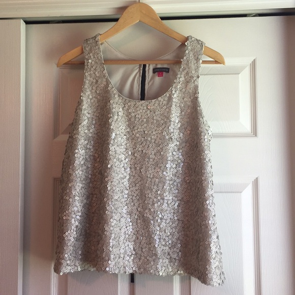 Vince Camuto Tops - 🧡Vince Camuto Sequin Zip Back Tank🧡